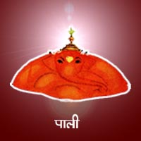 Name = Ballaleshwar,Place = Pali, District = Raigad.   Among the Ashtavinayakas, Ballaleshvara at Pali is the only Ganesha who is famous by the name of his devotee and who is dressed up as a brahmin.

Village Pali is situated in the Sudhagad taluka in the district of Raigad. This place is nestled between the fort Sarasgad and River Amba. The nearest railway station is Karjat, which is 30Kms away.

